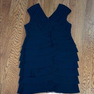 dressbarn Elegant Black Ruffle Dress